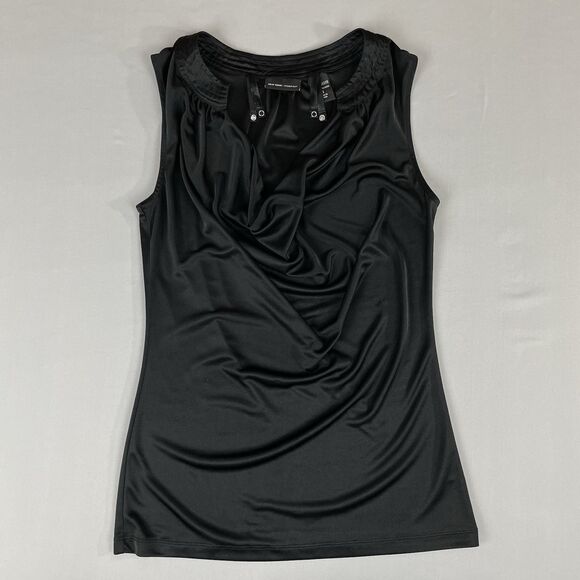New York & Company Tops - NY & Co. Silky Sleeveless Cowl Draped Neck Top Women’s Small Black Office Corp